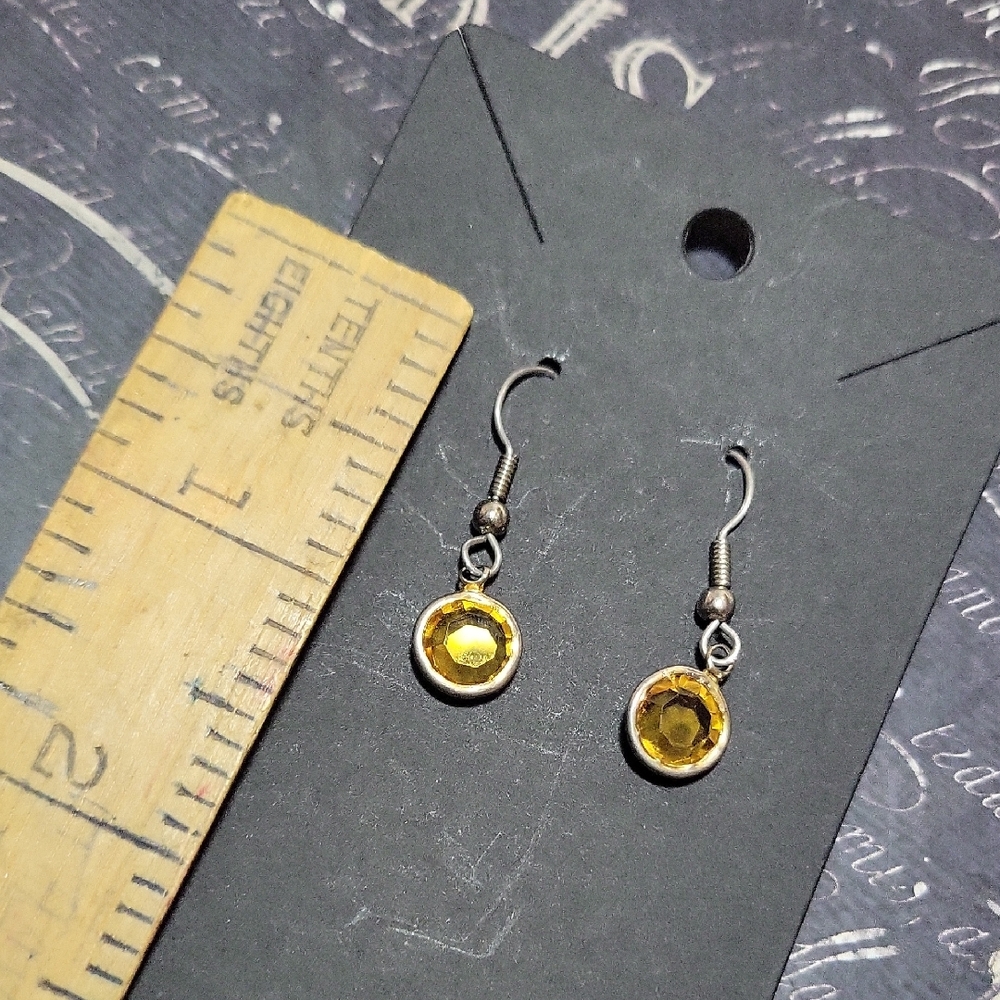 Elegant Gold Gemstone  Drop Earrings